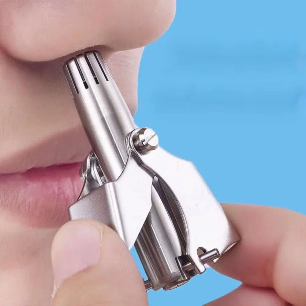 Nose Hair Cleaner Stainless Steel Shaving Cleanup Clean Nose Hair God Lightweight Portable Washable Manual Nose Hair Trimmer