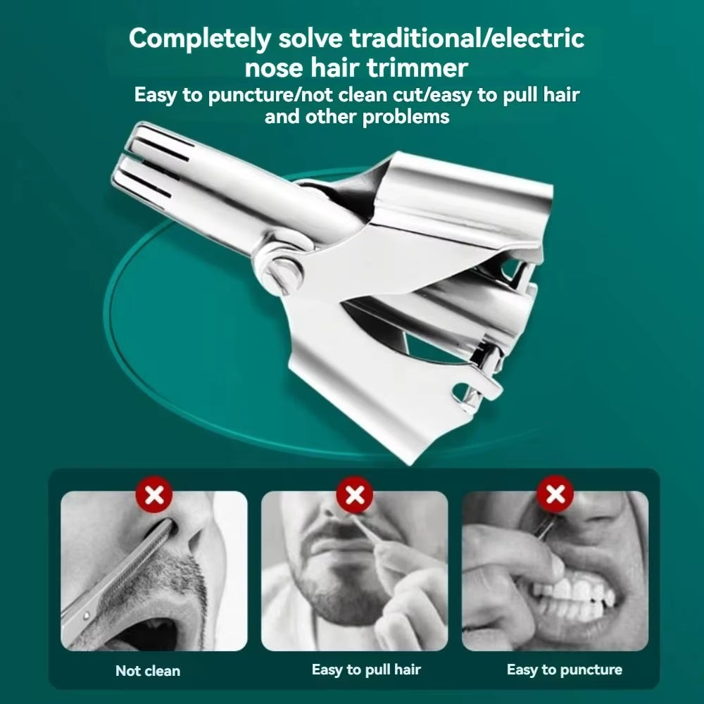 Nose Hair Cleaner Stainless Steel Shaving Cleanup Clean Nose Hair God Lightweight Portable Washable Manual Nose Hair Trimmer
