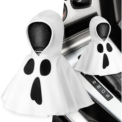 Halloween Car Gear Shift Hoodie Decoration Funny Gear Shift Cover Mini Universal Knob Hoodie Cover for Automotive Car Interior Accessories Gadgets Gift(Black,Skull)