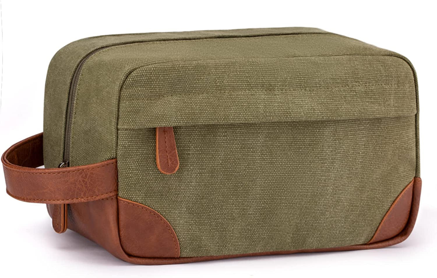 Men's Water-Resistant Hanging Toiletry Bag - Large Capacity Canvas Dopp Kit for Travel - Black