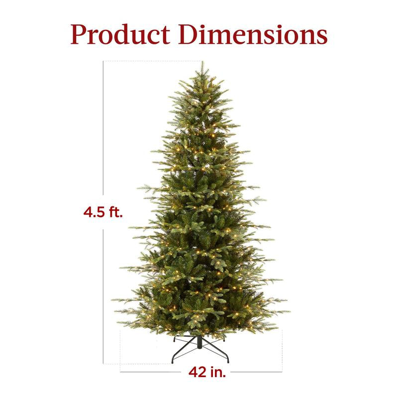 Best Choice Products Pre-Lit Artificial Slim Aspen Noble Fir Christmas Tree W/ Branch Tips, LED Lights