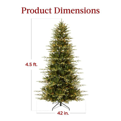 Best Choice Products Pre-Lit Artificial Slim Aspen Noble Fir Christmas Tree W/ Branch Tips, LED Lights