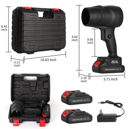 1050W High-Power Portable Jet Blower Turbo with Toolbox for Lawn Maintenance and Car Washing