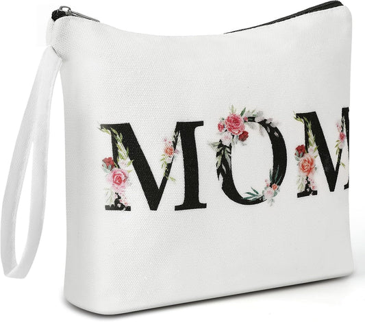 Makeup Bag Canvas Make up Bag for Mom, Mom Birthday Gifts, Cosmetic Bags for Women, Toiletry Bags, Makeup Pouch, Travel Makeup Bag, Multifunction Make up Bags for Women, Makeup Case