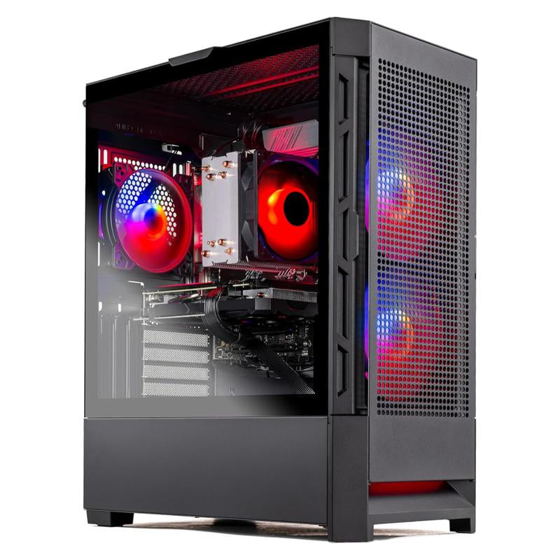 High-Performance Gaming PC – Ryzen 5 5500, RX 580, 16GB DDR4, MATX Case (All-White/All-Black) Computer Fully Built Desktop