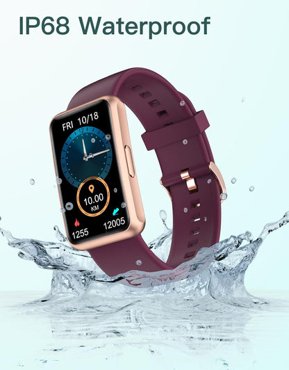 Fitness Tracker - Bluetooth-Free, App-Free, Standalone Fitness Watch for Men and Women, IP68 Waterproof, Full Touch Screen, Steps and Calories Counter, Sleep Tracker, Alarm Clock (Purple)
