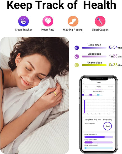 2025 Enhanced Smart Health Tracking Ring for Men and Women - IP68 Waterproof Fitness Tracker with Sleep Monitoring, Heart Rate, Blood Oxygen, Step Count, Distance, and Caloric Burn, Includes Air Shutter and 7-Day Charging Case, Silver #10