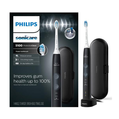 Philips Sonicare Protectiveclean 5100 Gum Health, Rechargeable Electric Toothbrush Black Oral Cleansing
