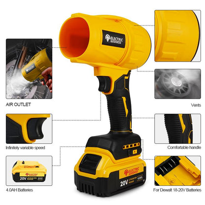 EGOD Turbo Jet Blower,Leaf Blower, Violent Turbo Fan, Brushless Pure Copper Motor,Car Drying after Wash, Handheld Snow Blower, Turbo Power Air Duster Portable Handle Fathersdaygifts