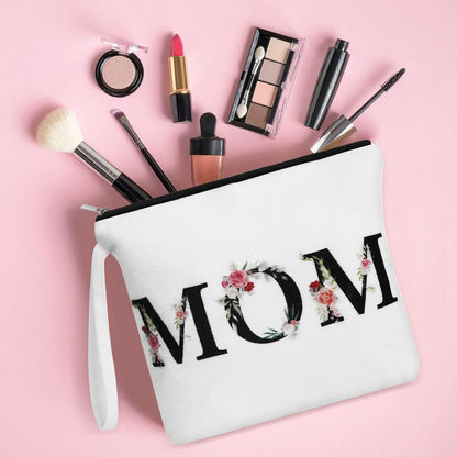 Makeup Bag Canvas Make up Bag for Mom, Mom Birthday Gifts, Cosmetic Bags for Women, Toiletry Bags, Makeup Pouch, Travel Makeup Bag, Multifunction Make up Bags for Women, Makeup Case