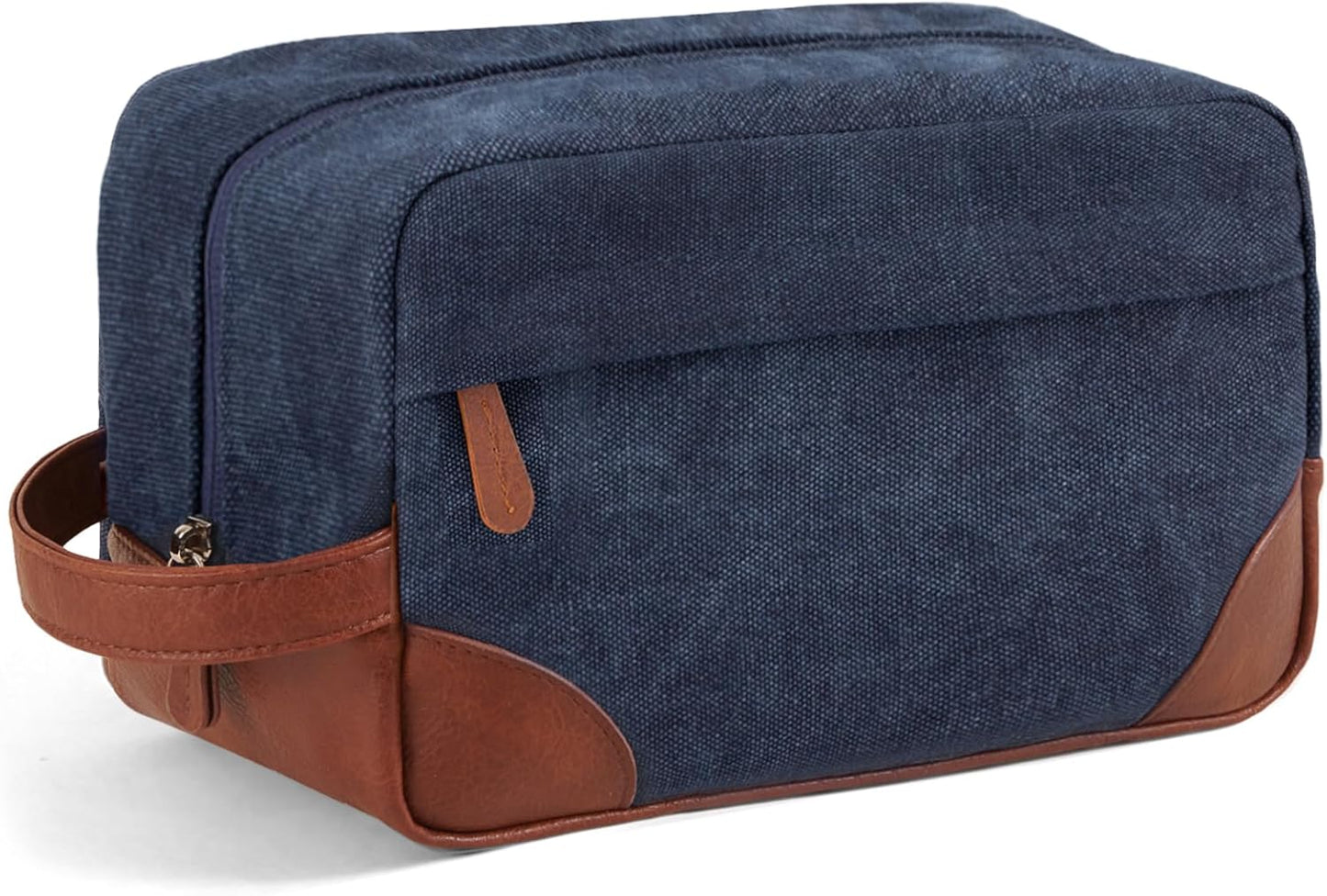 Men's Water-Resistant Hanging Toiletry Bag - Large Capacity Canvas Dopp Kit for Travel - Black