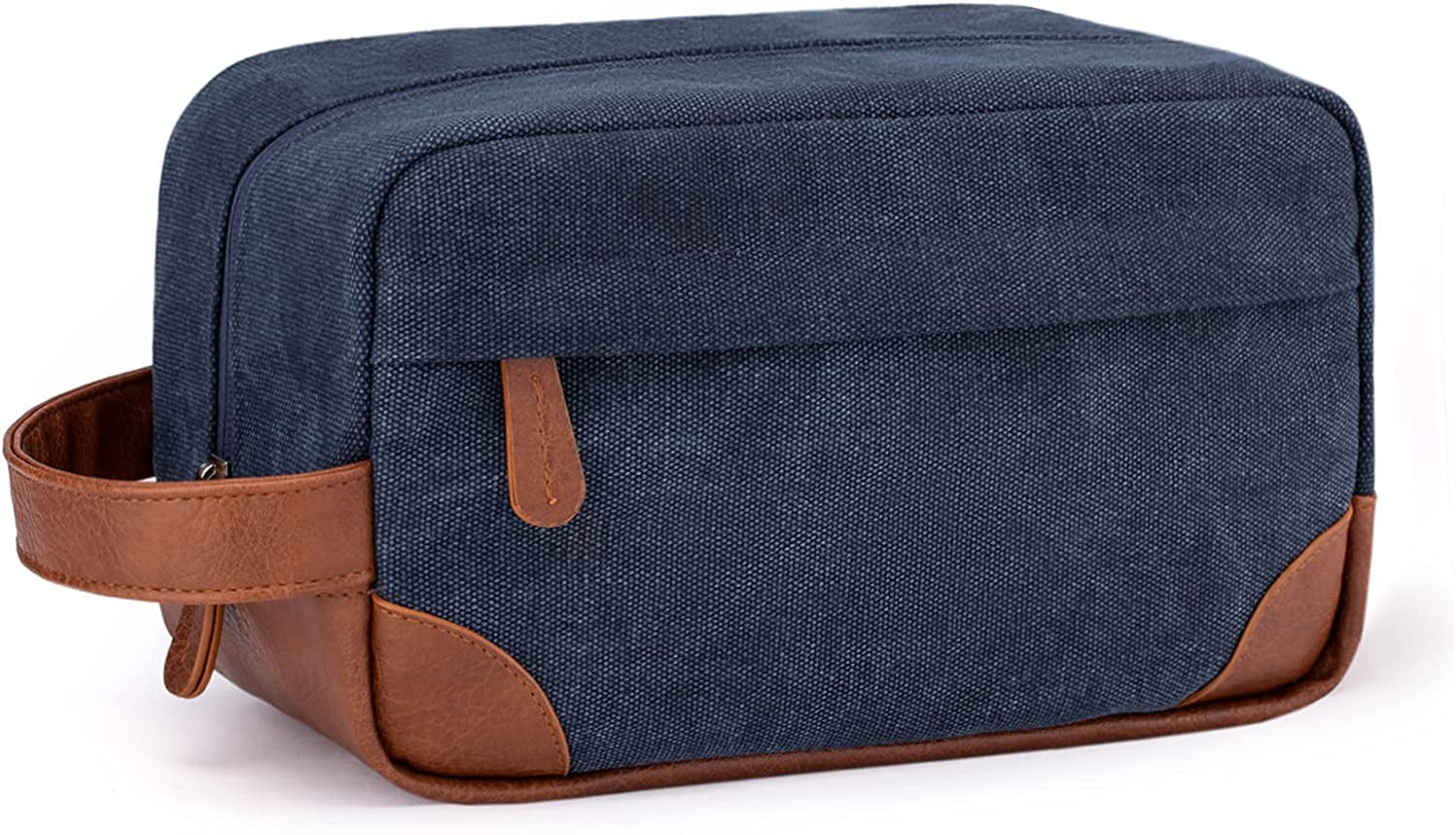 Men's Water-Resistant Hanging Toiletry Bag - Large Capacity Canvas Dopp Kit for Travel - Black