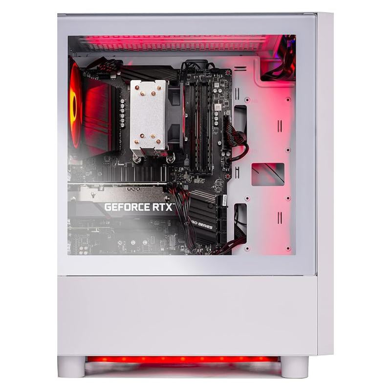 High-Performance Gaming PC – Ryzen 5 5500, RX 580, 16GB DDR4, MATX Case (All-White/All-Black) Computer Fully Built Desktop