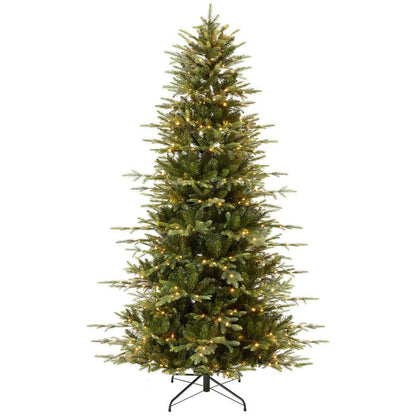 Best Choice Products Pre-Lit Artificial Slim Aspen Noble Fir Christmas Tree W/ Branch Tips, LED Lights