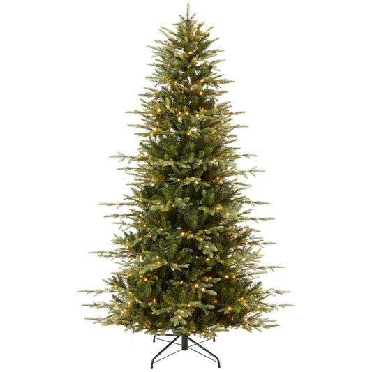 Best Choice Products Pre-Lit Artificial Slim Aspen Noble Fir Christmas Tree W/ Branch Tips, LED Lights