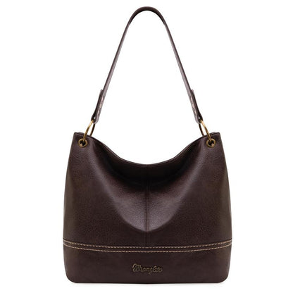 Wrangler Cow Print Hobo Bag Vegan Leather for Woman with Wide Guitar Strap
