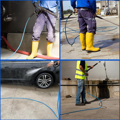 FIXFANS Pressure Washer Hose - 50Ft X 1/4 Inch High Power Extension Hose - Kink & Wear Resistant - Compatible with M22 Fittings - 3600 PSI, Fathersdaygift