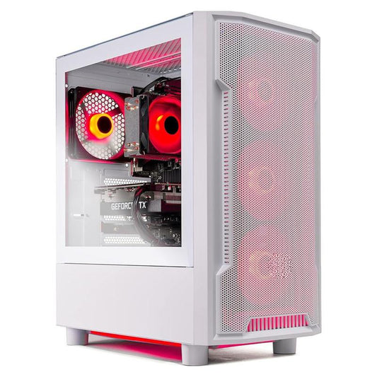 High-Performance Gaming PC – Ryzen 5 5500, RX 580, 16GB DDR4, MATX Case (All-White/All-Black) Computer Fully Built Desktop