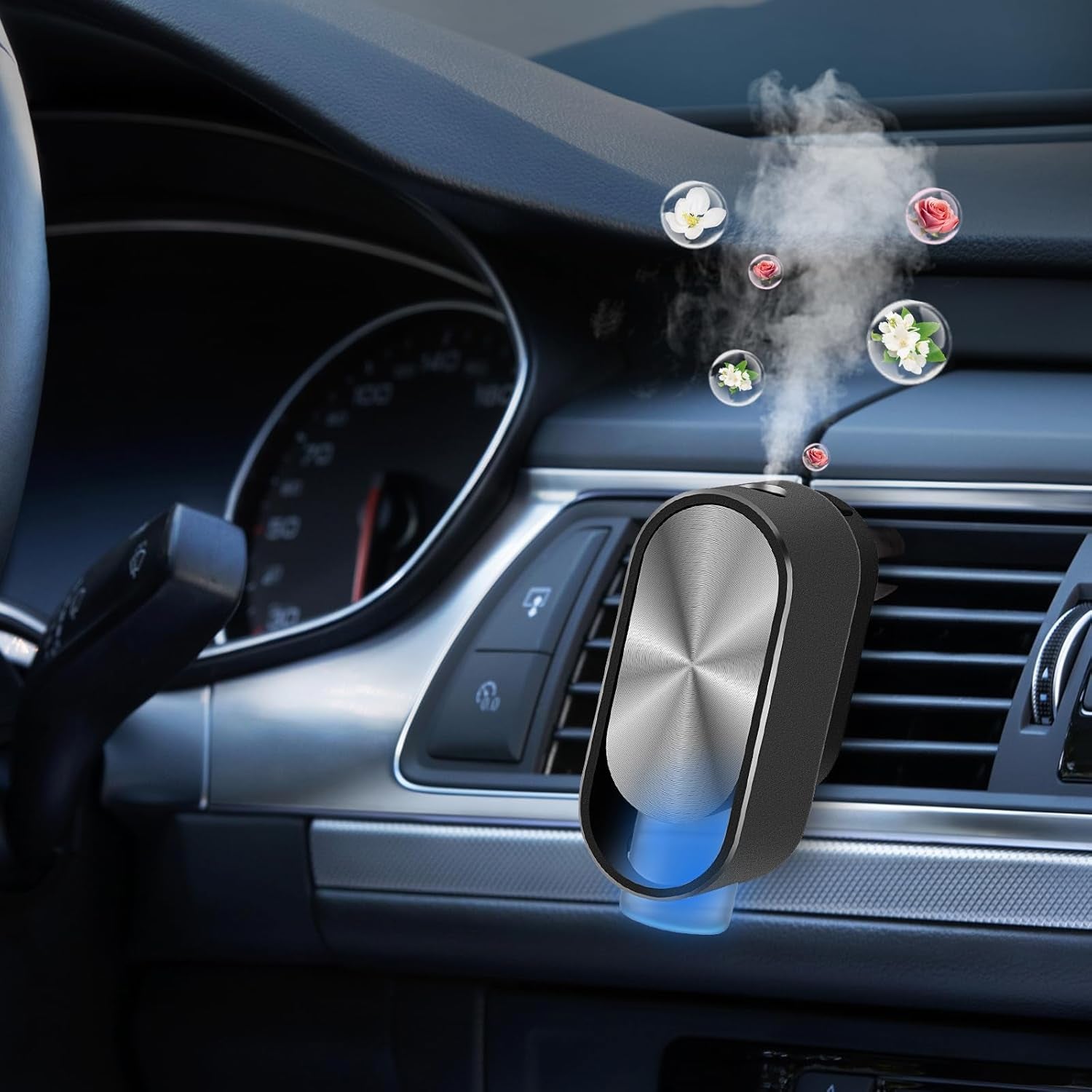 Automatic Smart Car Air Freshener Diffuser with Four Essential Oils