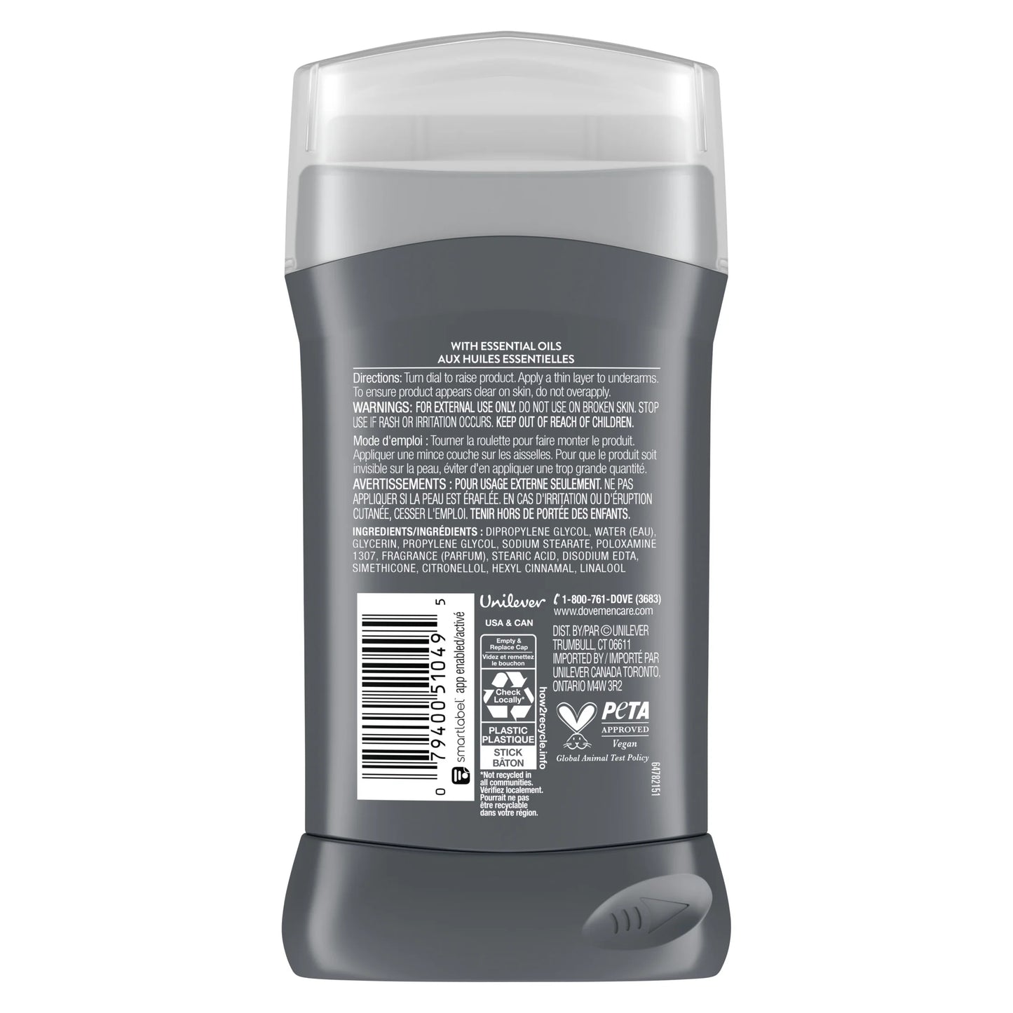 Deodorant for Men Moon Oasis Aluminum-Free, 3.Oz
