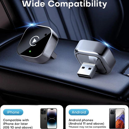 Wireless Carplay Adapter 2025 Upgrade Wired Carplay to Wireless, Mini USB Design for Cars with Built-In Wired Apple Carplay Plug and Play Easy Use Fast Stable Connection Car Play for Iphone