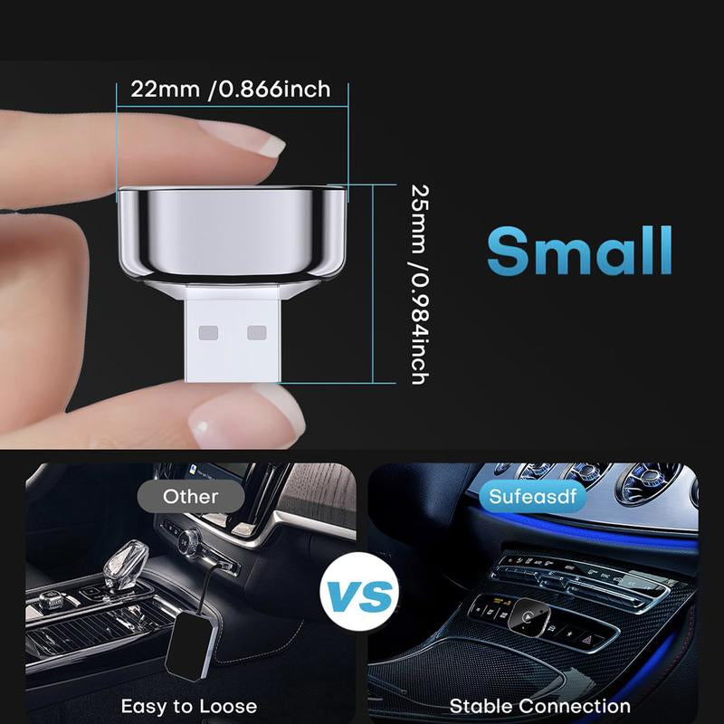 Wireless Carplay Adapter 2025 Upgrade Wired Carplay to Wireless, Mini USB Design for Cars with Built-In Wired Apple Carplay Plug and Play Easy Use Fast Stable Connection Car Play for Iphone