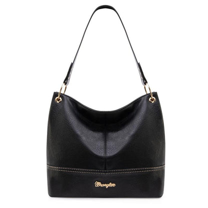 Wrangler Cow Print Hobo Bag Vegan Leather for Woman with Wide Guitar Strap